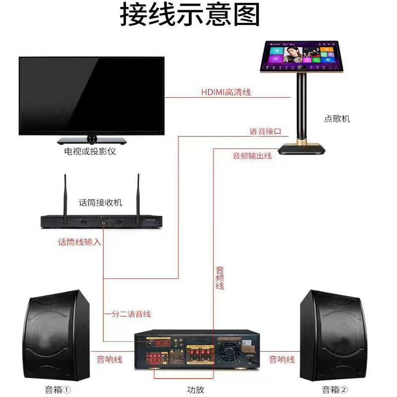 2024 new 19.5" Android Jukebox Music Player System Ktv Mic Portable Touch Screen Chinese Karaoke Machine