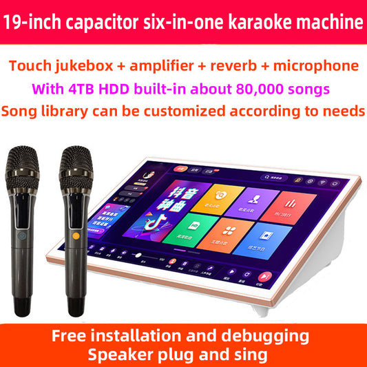 XIHATOP 19 inch capacitor karaoke player Amplifier Sound mixer audio professional microphone  karaoke home system