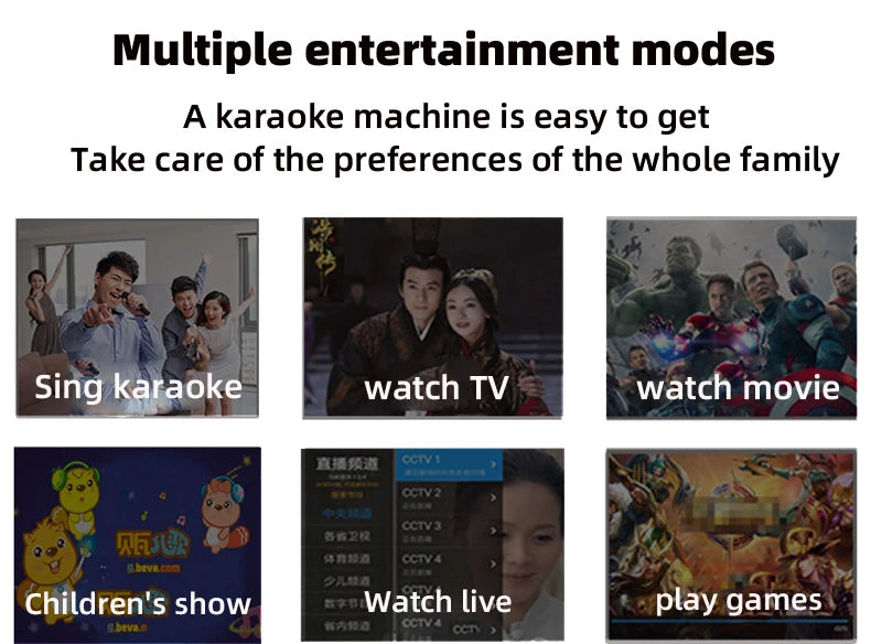 15.6“ KTV karaoke system machine, karaoke for home,Wireless karaoke microphone,jukebox portable touch screen